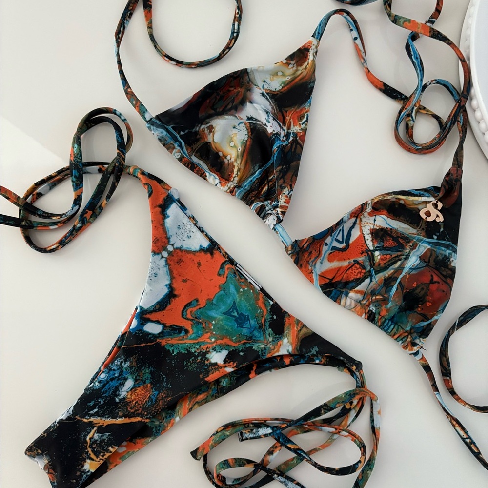 Multicolor Abstract Bikini Set